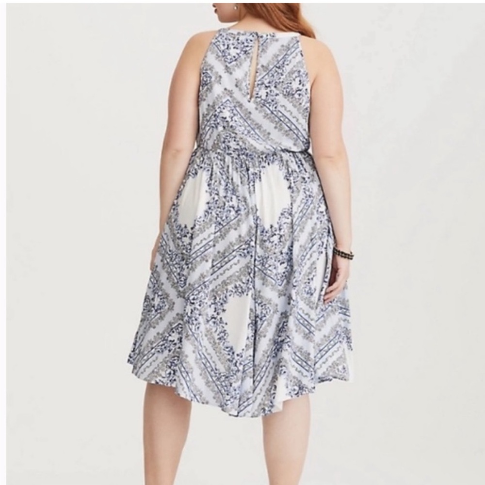 Torrid Challis Bandanna Print High Neck Sun Dress 2X Hi-Lo - Picture 4 of 10